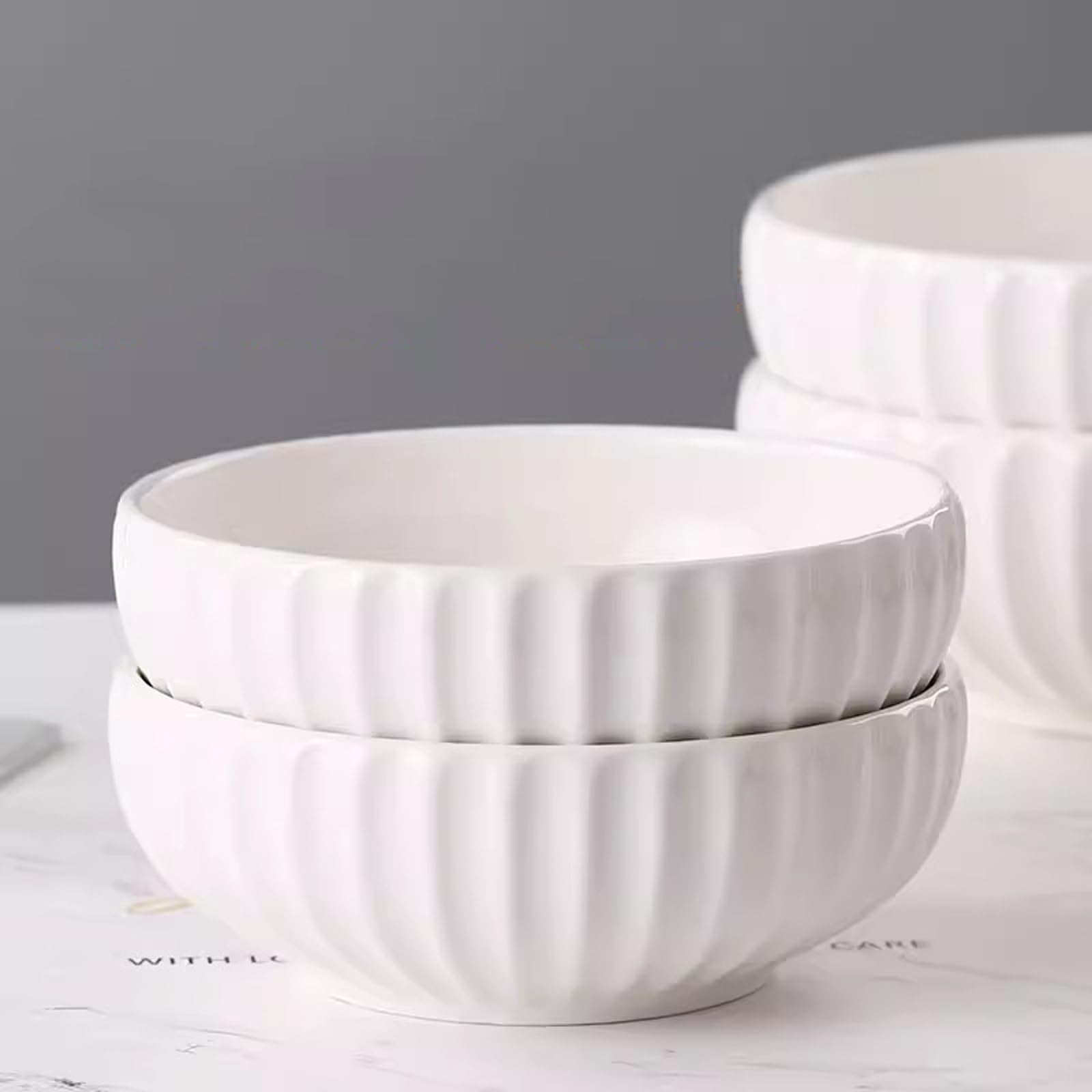 Bol de céréales Grand bol à soupe, grand bol à soupe domestique, trois types de bols grands, moyens et petits, grand bol à soupe en céramique, bol à salade Bols à soupe pour la cuisine(10inch)