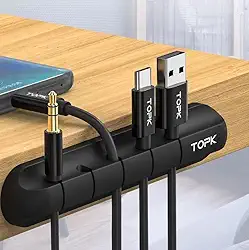 Organizador De Fios Adesivo Mesa 3/5/7 Cabos Escritório Office Organizador De Cabos (1 Item para 5 encaixe)