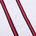 DEHANER White Mens Womens Softball Jersey Classic Button Down Outfits Fashion 80s 90s 00s 10s Party Tops Red/Navy Stripe-White Jersey Size X-Large