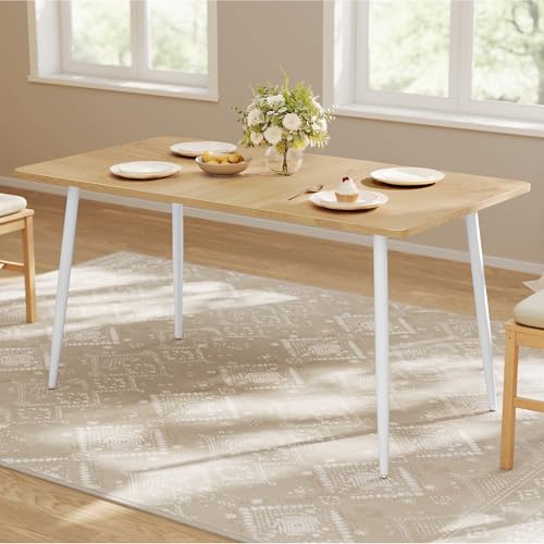 VASAGLE Dining Table, Dining Room Table for 4-6 People,...