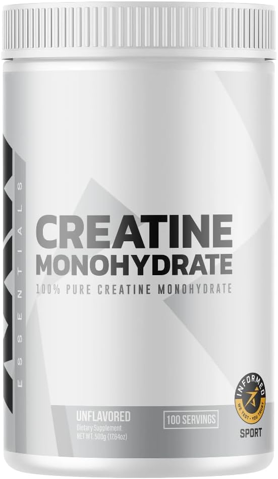 Unflavored Micronized Creatine Monohydrate Powder – 510g (100 Servings) | Supports Muscle Strength, Recovery & Performance