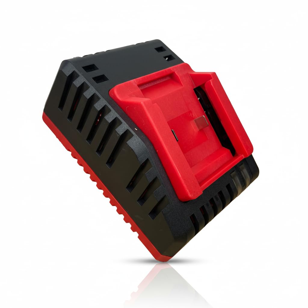 Caricabatterie Rapido con 2 Batterie 21V 2.0aH al Litio – Ricarica Veloce per Utensili da Giardino e Potatura, Alta Potenza e Lunga Durata
