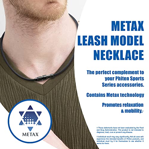 Phiten Metax Leash Model Necklace - Eco-Friendly Durable Polyester Rope, Permeated with Metax for Sports, Gym, Athletics with Stainless Steel Snap Clasp for Men and Women2