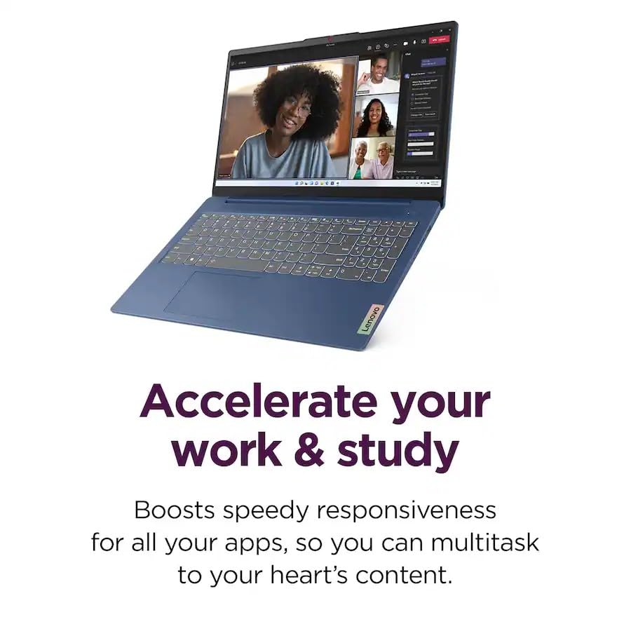 Image of Lenovo Slim 3 Business Laptop, AMD Ryzen 5 40, 8GB DDR5, 512GB SSD