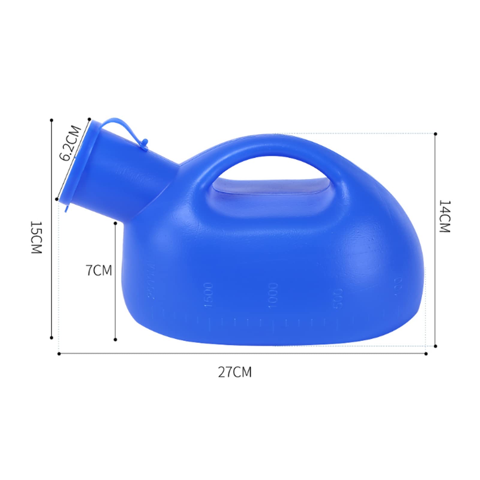 YNGJUENCP Urinals for Men 2000 Ml Super Large Capacity Portable Male Urine Cups Bed with Lid Pee Bottles for Men(Size:3pcs)