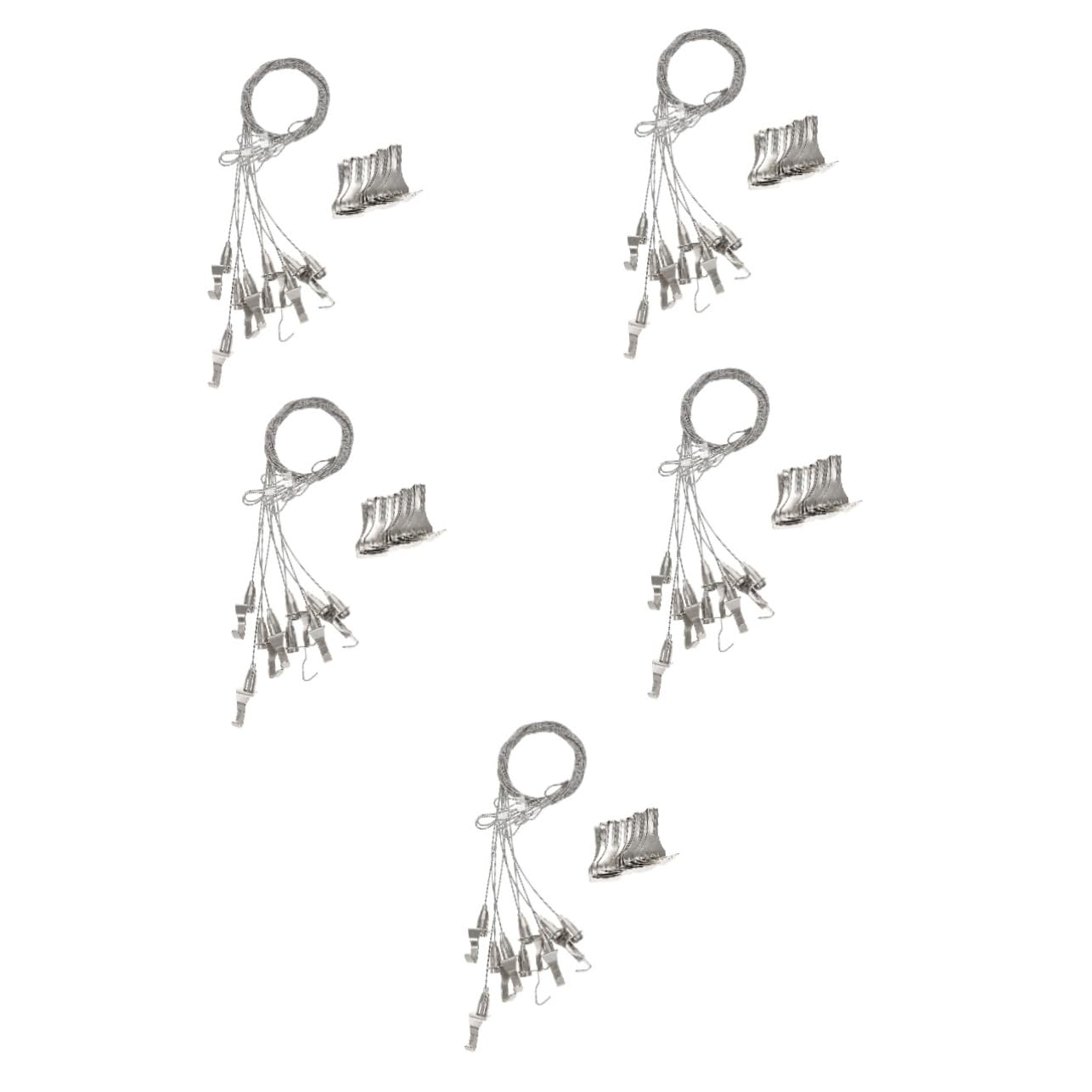 NUOBESTY Kit Per Appendere Specchi 5 Set Ganci Per Binari Per in Acciaio Inossidabile Facili Da Installare Capacità Di Carico Di 30 Kg 10 Pezzi*5