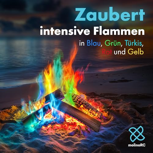 molinoRC Magic Flames - 300g Buntes Feuer Pulver für magischen Flammenzauber in Feuerschale, Lagerfeuer… – Ansicht 2