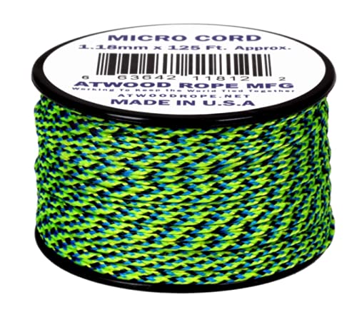 Atwood Rope MFG Micro Utility Cord 1.18mm X 125ft Reusable Spool | Tactical Nylon/Polyester Fishing Gear, Jewelry Making, Camping Accessories