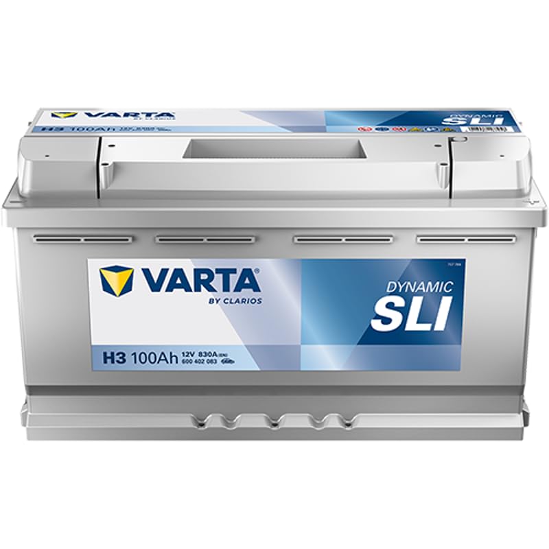VARTA Automotive DYNAMIC SLI (H3) 12V 100Ah 830A - Nassbatterie KFZ mit Standardausstattung & ohne Start-Stopp System - Starterbatterie für einfachen Energiebedarf - Bleisäurebatterie wartungsfreie