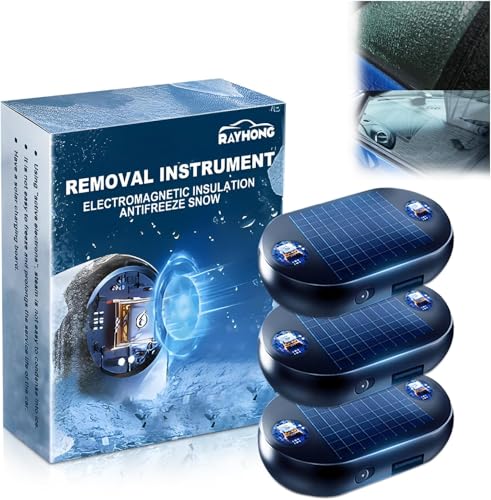 FenaMeuny 3PCS Electromagnetic Car Snow Removal Device, Anti-Freeze Electromagnetic Car Snow Removal Device, Defroster for Car Windshield,Portable Kinetic Molecular Heater,Antifreeze Device