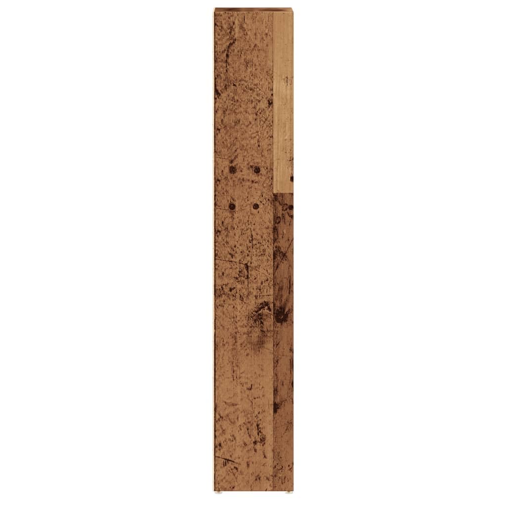 vidaXL Estanterías para CD 2 uds Madera Envejecida 21x16x93,5 cm, estantería, Estante para CD, Armario de CD, estantería para CD