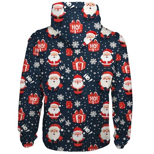 Rain Jacket Men Women, Hawaiian Pattern Printed, Water Resistant Running Hiking Jacket Hooded Windbreaker3