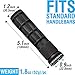 MARQUE Race Mountain Bike Handlebar Grips – Single Lock-On Ring Collar MTB and BMX Bicycle Handle Bar with Non-Slip Grip, Knurly Gritty Pattern and Half Waffle Pattern (Black)