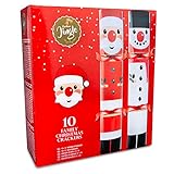 10 x Santa And Snowman Christmas Crackers - Christmas Party Hats And Crackers - Eco Friendly - Christmas Crackers - Party Hats - Includes Bangers Snaps - Christmas Decorations - Image 4