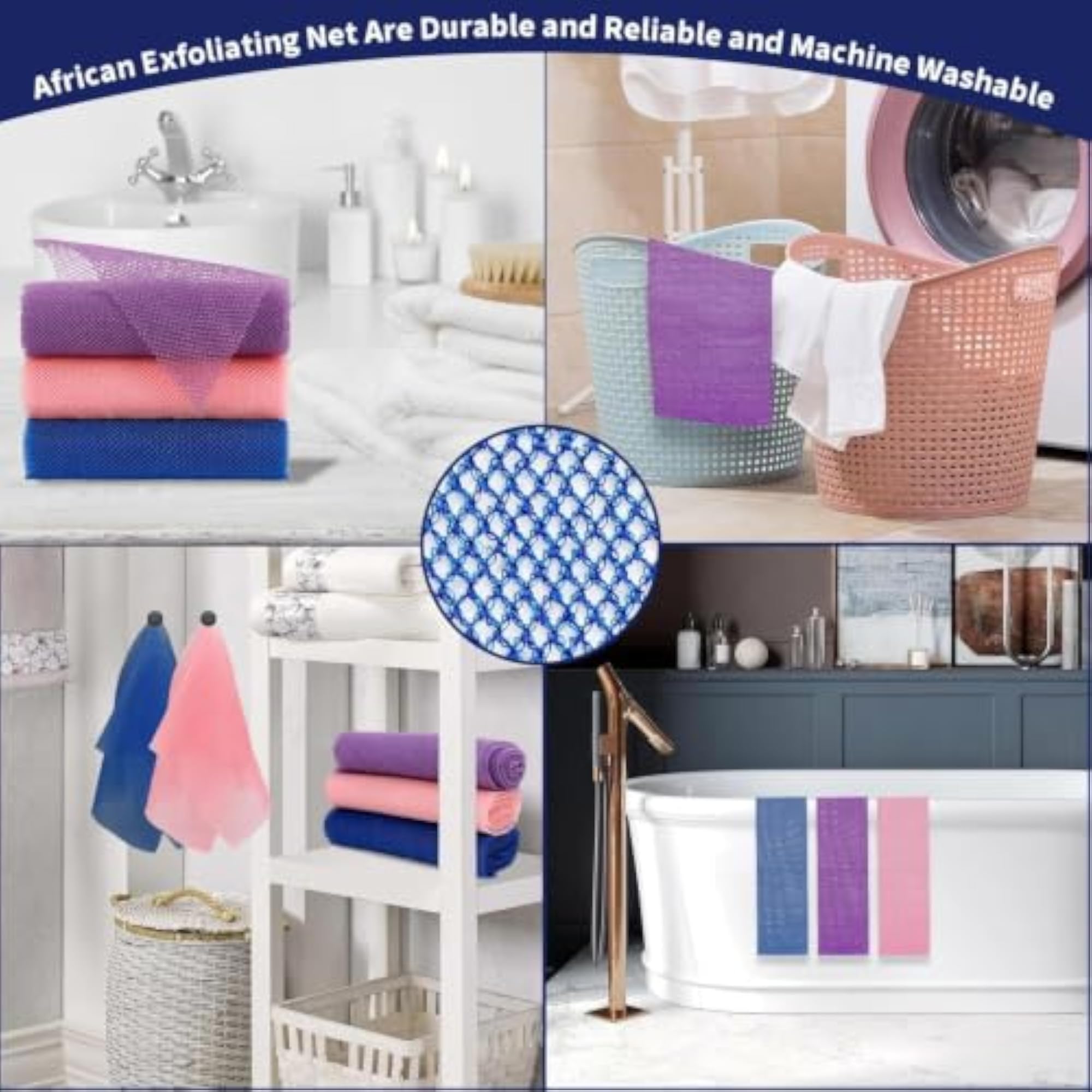 African Net Sponge Cloth, Exfoliating Scrubber