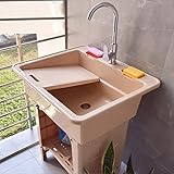 Photo Gallery lavandino per lavanderia, stazione di lavaggio indipendente con asse e rubinetto per bagno, giardino, balcone, garage Photo Gallery lavandino per lavanderia, stazione di lavaggio indipendente con asse e rubinetto per bagno, giardino, balcone, garage