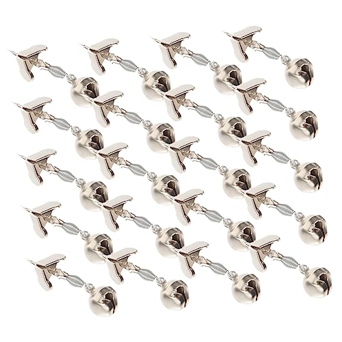 KESYOO Fishing Rod Bells 20pcs Metal Bait Alarm Bells Bite Alarms Fishing Supplies Outdoor Gadgets