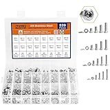 【520Pcs M3 M4 M5 M6 Schraube Muttern Set】520pcs M3 M4 M5 M6 Schrauben mit mehrere Größen und passende Muttern und Unterlegscheiben Set können Ihre unterschiedlichen Bedürfnisse erfüllen. Linsenkopfschrauben:M3 x 8mm,M3 x 12mm,M3 x 16mm,M3 x 20mm,M4 x 8mm,M4 x 12mm,M4 x 16mm,M4 x 20mm,M5 x 8mm,M5 x 12mm,M5 x 16mm,M5 x 20mm,M6 x 8mm,M6 x 12mm, M6 x 16mm,M6 x 20mm, jeweils Größe 10 Stück. Unterlegscheiben und Muttern: M3, M4, M5, M6, jeweils Größe 45 Stück.