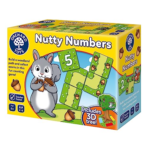 Orchard Toys Números Nutty Numbers ideal para tardes de juegos educativos y diversión familiar