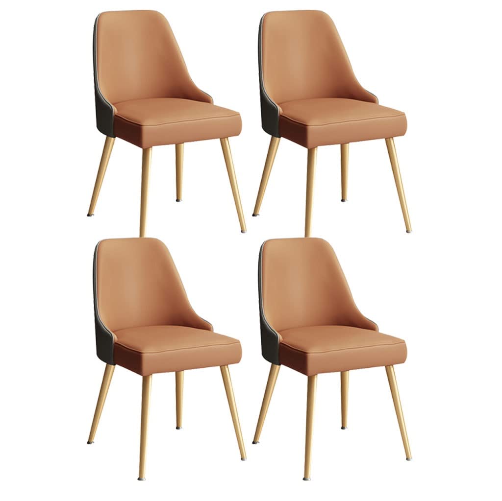 IvyLoutish Faux Leather Chairs, High Back and Sturdy Metal Legs, Easy to Maintain, Lounge Reception Chairs for Home Living Room Office