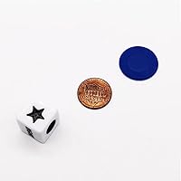 Vista 2 de Juego de dados de centro derecho izquierdo con 3 dados y 36 fichas, color azul