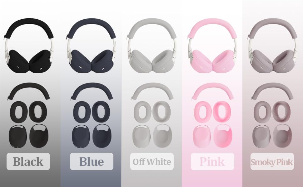Funda protectora de silicona Adhiper 3 en 1 para auriculares Sony WH-1000XM6: fundas para almohadillas, diadema y copas, lavables y resistentes al sudor - Rosa miniatura 6