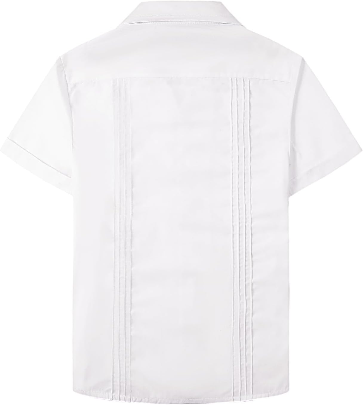 COSLAND Boy's Guayabera Shirts Short Sleeve Button Down Shirt, XS-L - Image 4