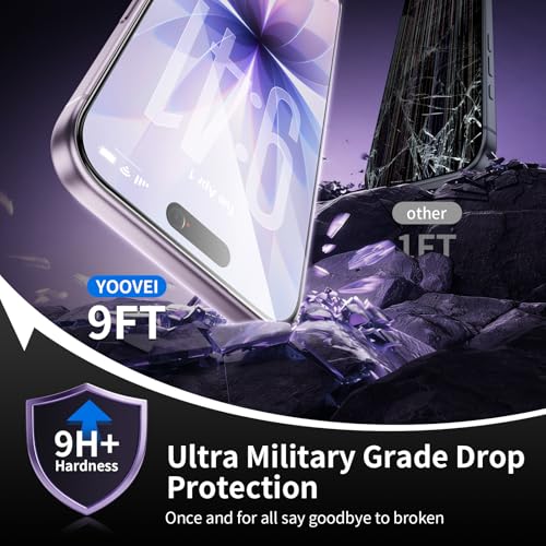 Image of 2 Pack for iPhone 17 Screen Protector, 9H+ Hardness Tempered Glass Full Edge Coverage, Military-Grade Shatter Protection, HD Clear & Sensitive Touch, Easy Installation