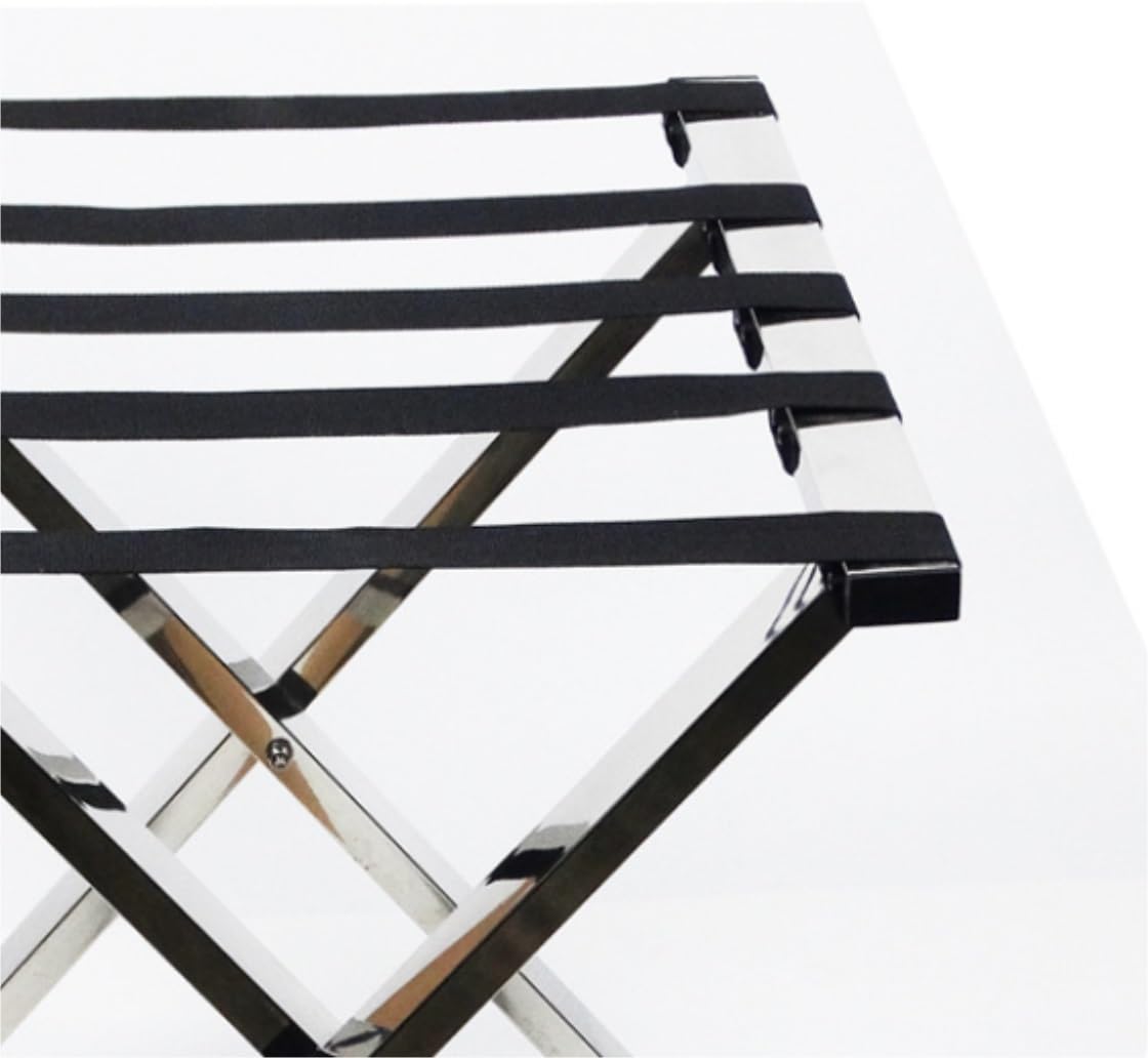 Portamaletas para Hotel,Portaequipajes Estante De Equipaje Hotel Engrosado, Acero Inoxidable, Soporte Plegable For Maleta For Habitación Huéspedes Estante para el Hogar