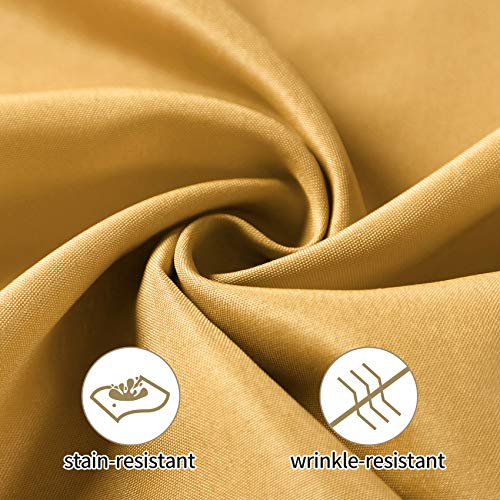 Ascoza 25Pcs Polyester Cloth Napkins - 17 X 17 Inch Gold Washable Dinner Napkins With Hemmed Edges For Restaurant/Wedding/Hotel(25,Gold) #TOP1