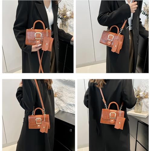 Image of Mini Purse for Women Girl Small Handbag Trendy Ladies Shoulder Bag Crossbody Bags Coffee