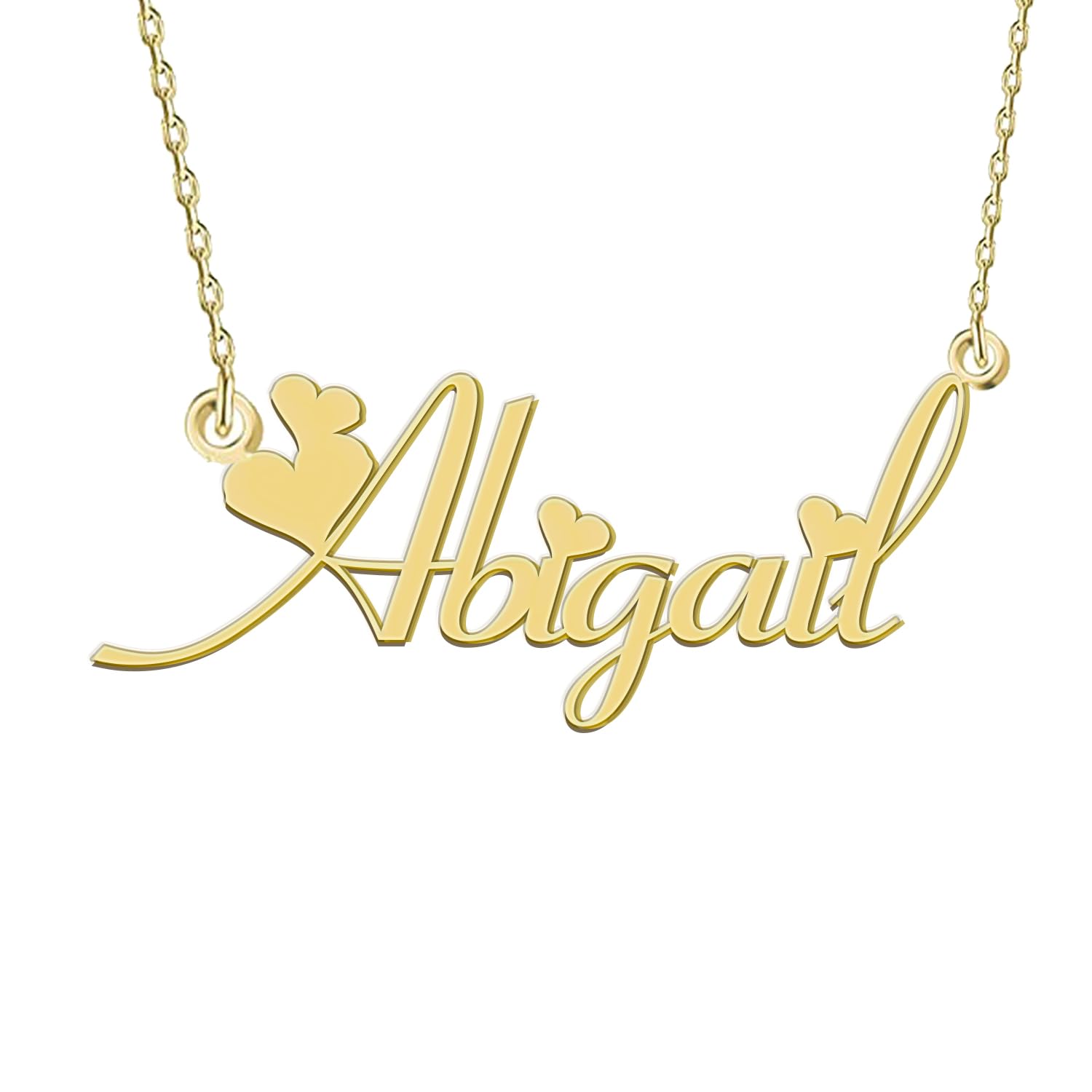 Customized Stainless Steel Heart Pendant Necklace Personalized Name Necklace for Women