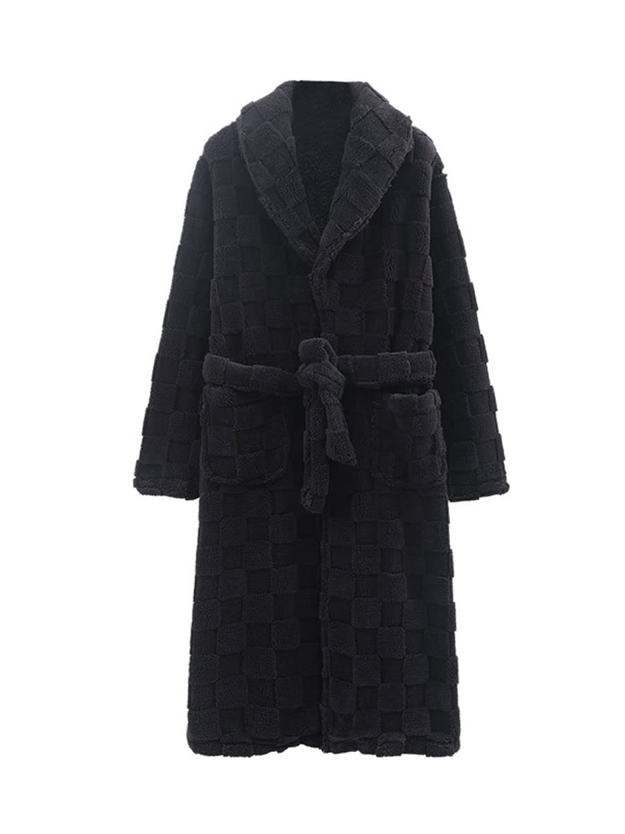 Uomini altamente assorbente bagno asciugamani Robe Flanella Kimono addensato imbottito Coral Velvet Robe inverno risvolto Pigiama