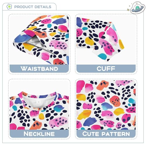 JUNZAN Watercolor Leopard Printed Big Girls Sweatshirts Hoodies Fleece Kids Hoodies Boys Camping 4T3