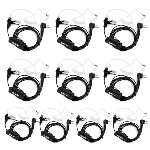 Écouteurs acoustiques talkie-walkie Motorola CP200 GP300 par Retevis (Lot de 10)