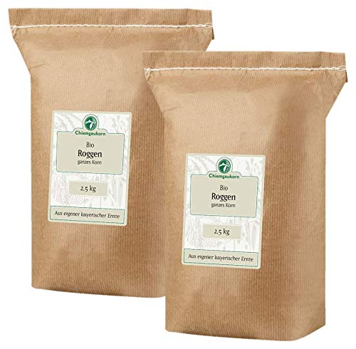 Chiemgaukorn Bio Roggen Ganzes Korn Vorrats-Set 2 x 2,5 kg Cover