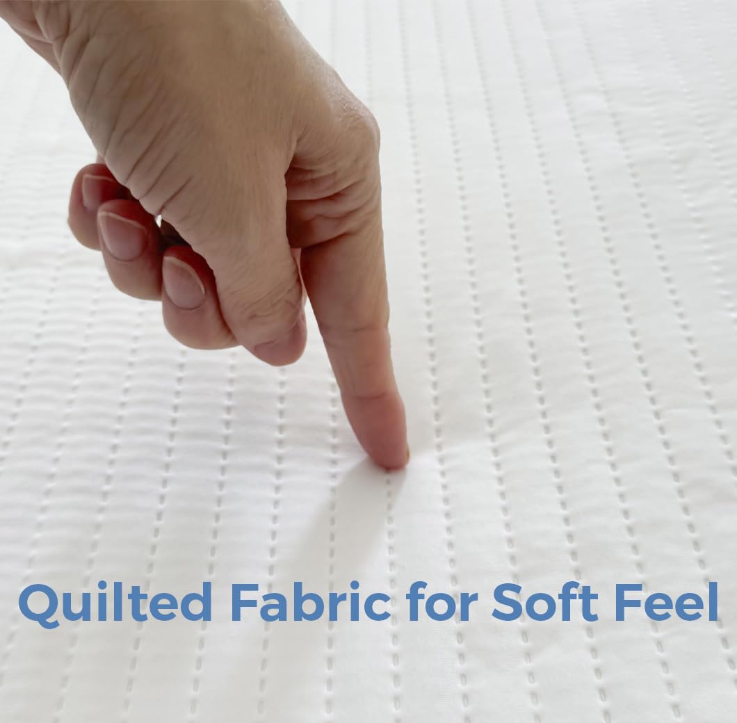Protector de colchón impermeable para cuna de 38 x 24 pulgadas, paquete de 2, funda acolchada para colchón de cuna, ultra suave y transpirable, lavable a máquina, protector de colchón para niños