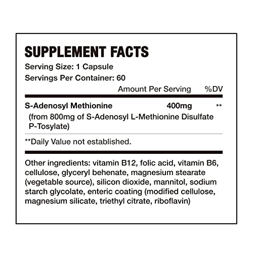 7c SAM-e 400mg Supplement with B Vitamins