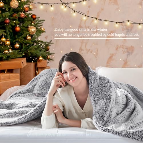 Sealy Electric Blanket Heated Throw 50 Inchx60 Inch Soft Double Sherpa Super Cozy With 6 Fast Heating Levels & 2-10 Hours Auto-Off thumb #8