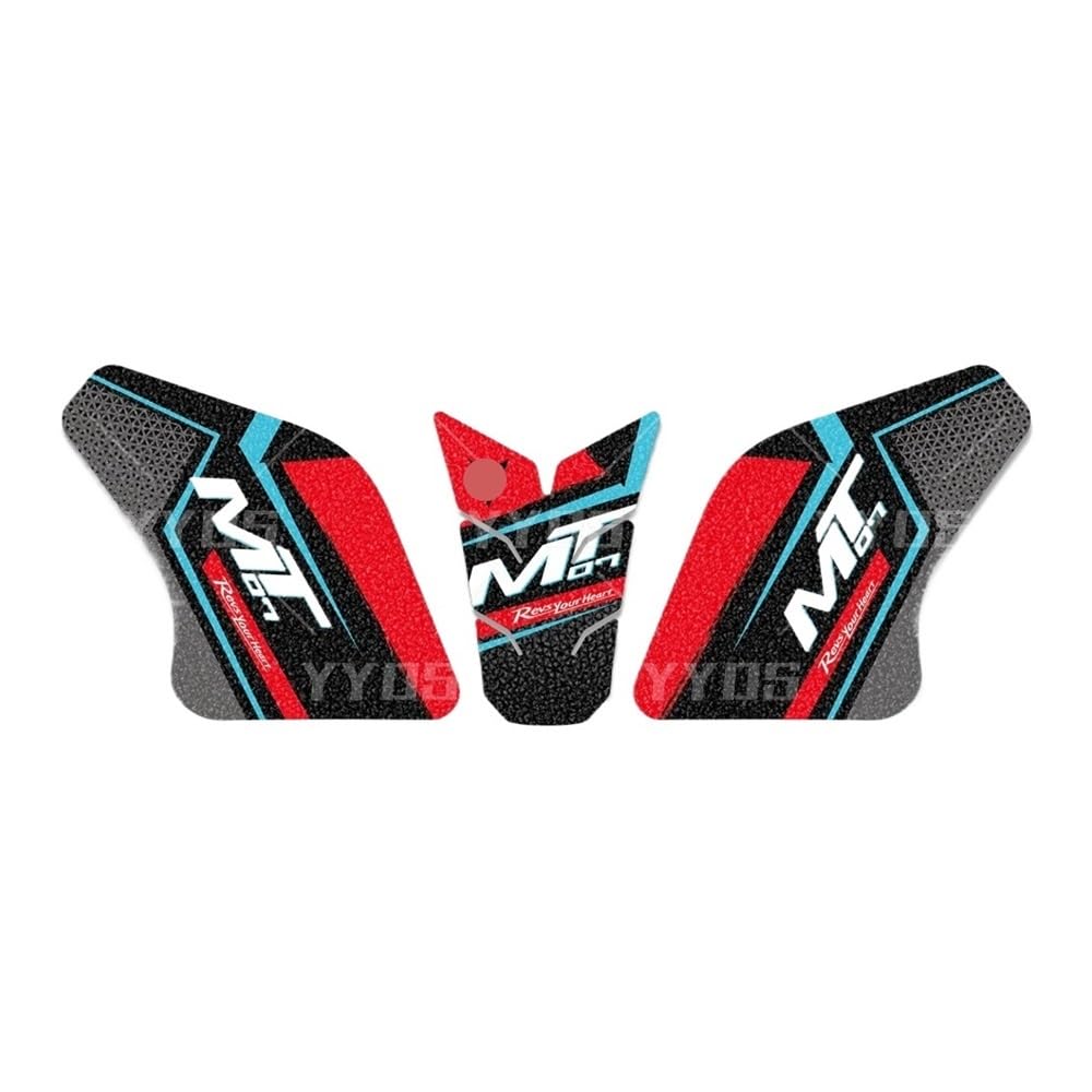Motorcycle Frosted Fuel Tank Pad Stickers Tank Protection Anti-Slip Decals for Mt07 Mt-07 MT-07 MT07 2021-2024 Motorbike Traction Fuel Decal Tank