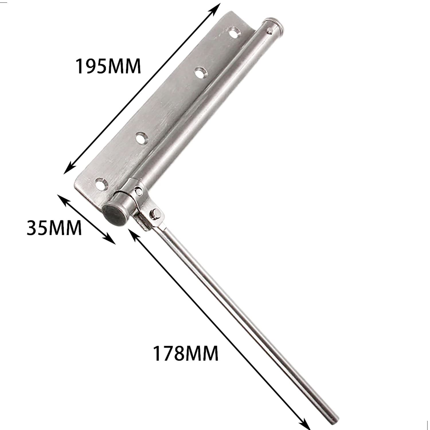 Türschließer Stangentürschließer Rostfreier Stahl Einstellbare Kraft Aufputz montiert Automatisches Schließen Türschliesser Kernsäulendurchmesser 7MM,Stark und Robust,Leichte Türschliesser.