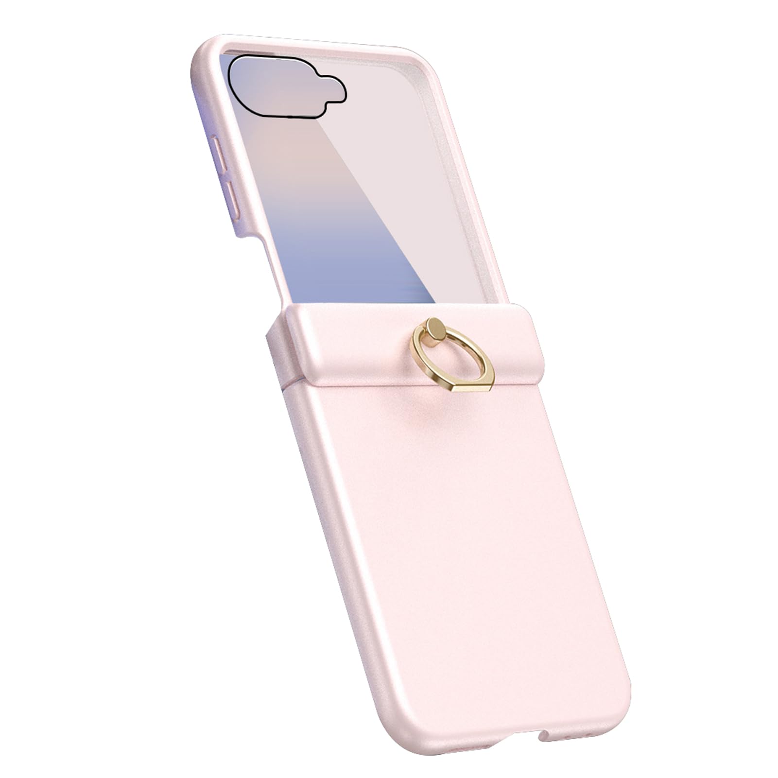 Coque Charnière Galaxy Z Flip 8 Premium Antichoc à Finition Métallisée Rose