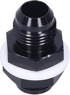 8AN to 8AN Cell Bulkhead Fitting, Cell Tank Adapter Aluminum Straight Fuel Cell Adapter Connector Auto Components