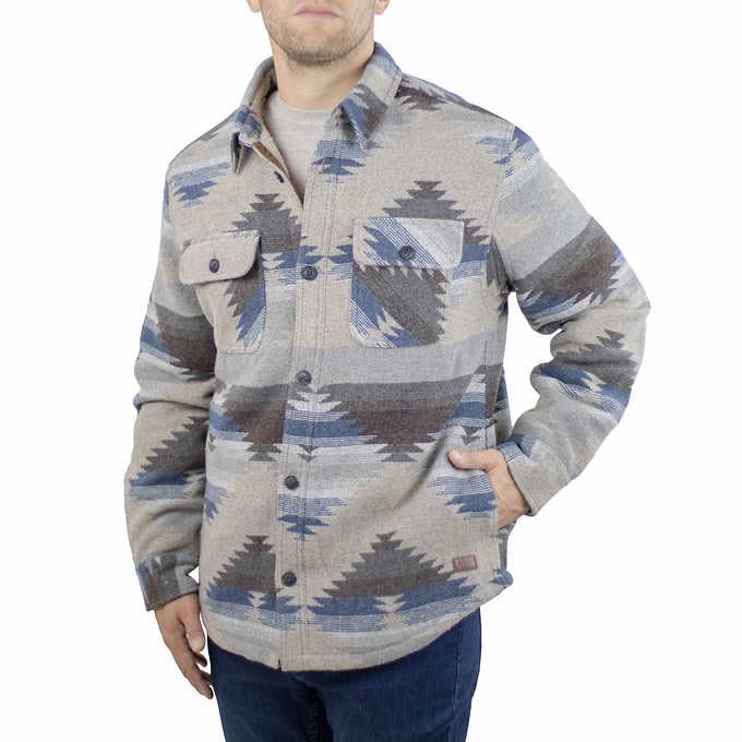 Jachs Men's Wool Blend Sherpa Lined Flannel Shirt Jacket3