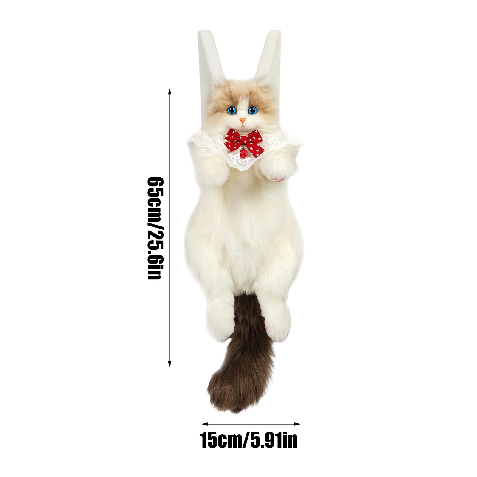 Zaino realistico a forma di gatto, borsa portatile in peluche, per scuola, lavoro, ufficio, viaggi, viaggi, fine settimana, viaggi, viaggi, viaggi, viaggi, viaggi, viaggi, shopping, escursionismo