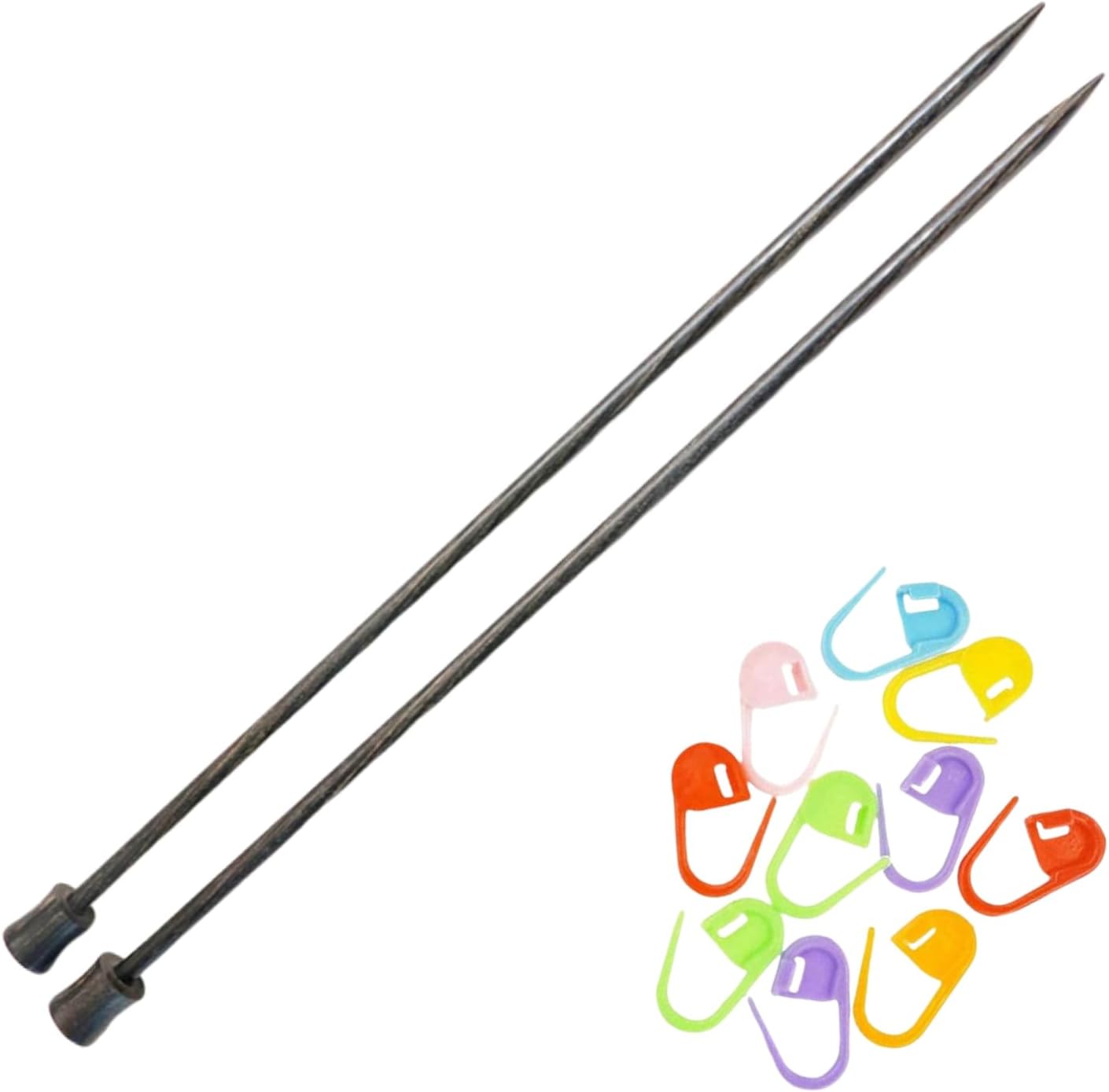 KnitPro Dreamz Straight Knitting Needles 14 inch, Size 13 (35cm, 9.00mm) with 10 Colorful Stitch Markers
