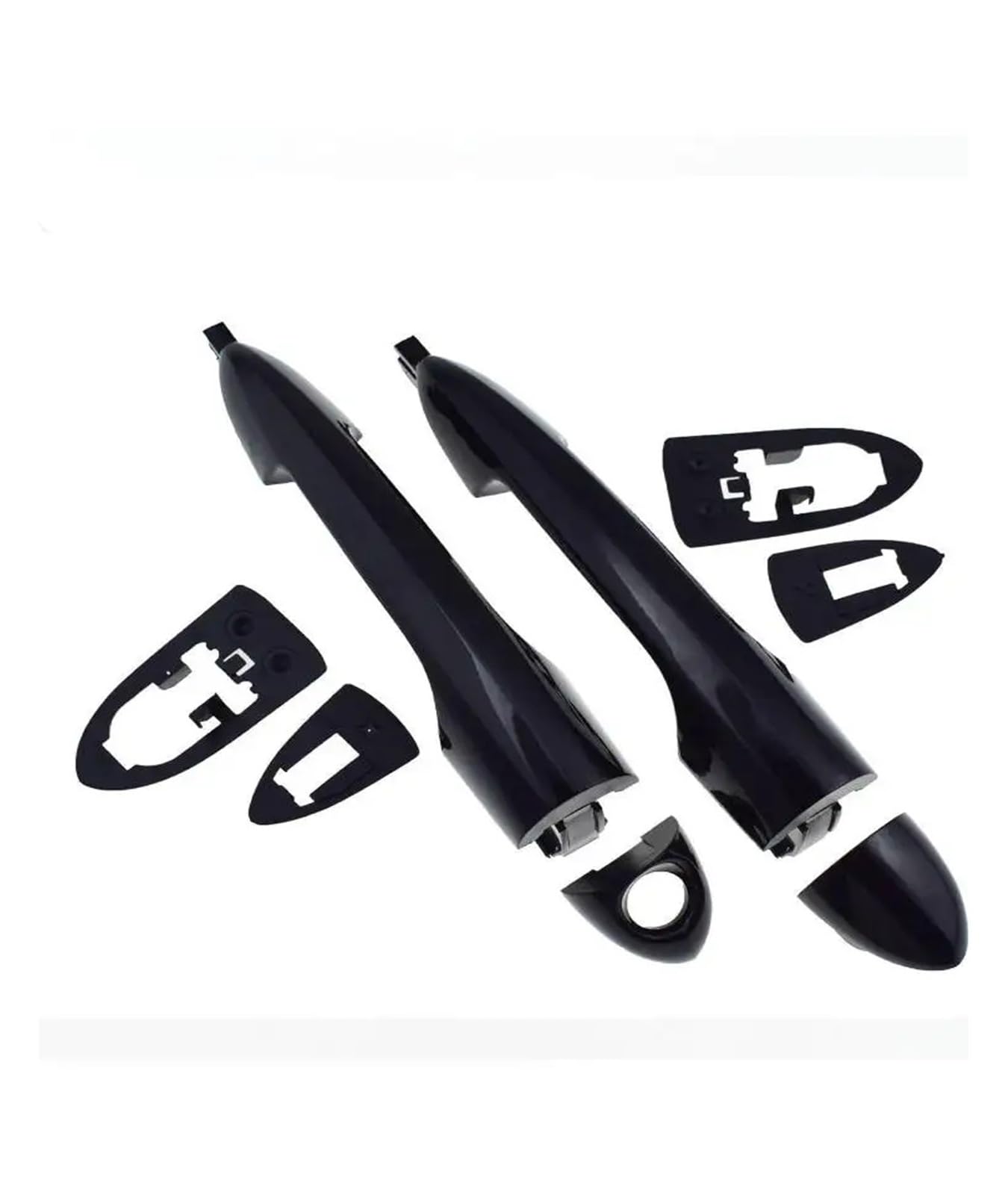 HFEWCVK Fit for Alfa Romeo 147 Giulietta Alfa Mito Lancia Y 1 Pair Black Front Door Handles 2156145296 156145295