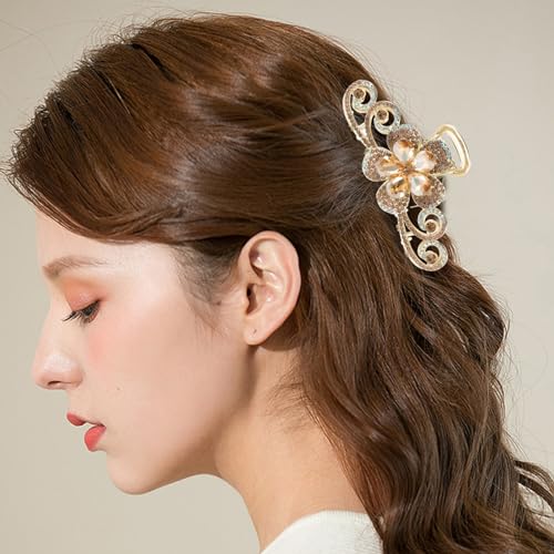 Pinza de cabello con piedras brillantes vintage miniatura 3