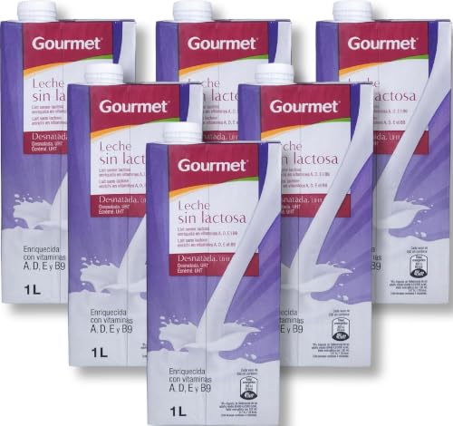 Marca Blanca - Gourmet Leche Desnatada Sin Lactosa, 6 x 1L