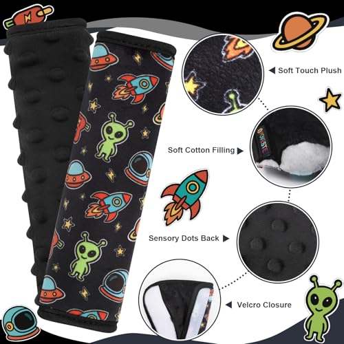 Image of Seat Belt Covers for Kids, 2 Pack Double-Sided Use Shoulder Pads for Kids